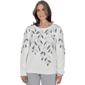 Womens Alfred Dunner Vail Falling Winter Leaves Sweater - image 1