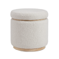 Linon Home Decor Blanche Storage Natural Sherpa Ottoman - image 3
