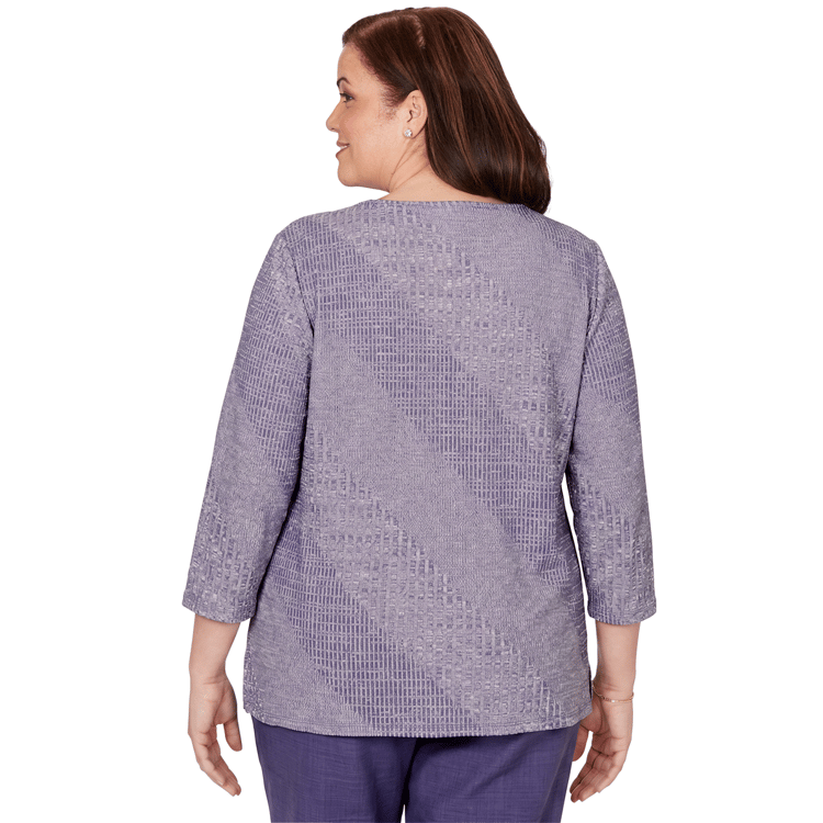 Plus Size Alfred Dunner Grand Bazaar Floral Embroidery Sweater
