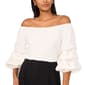 Womens MSK Pearl Trim Lantern Sleeve Off The Shoulder Blouse - image 1