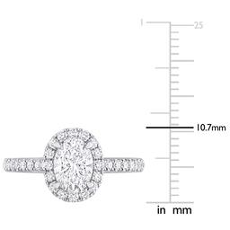 Diamond Classics™ 1.5ctw. Diamond 14kt. White Gold Halo Ring
