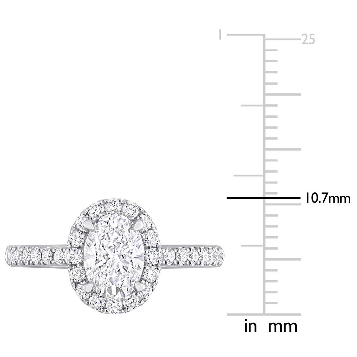 Diamond Classics™ 1.5ctw. Diamond 14kt. White Gold Halo Ring
