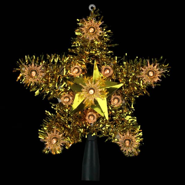 Northlight Seasonal Gold Star Christmas Tree Topper