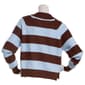 Juniors No Comment Waffle Henley Snap Collar Sweater- Chocolate - image 3