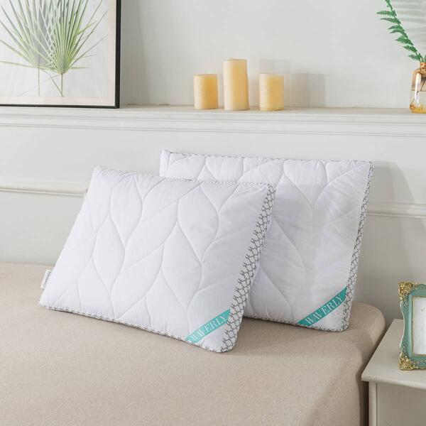 Waverly Antimicrobial Quilted Feather Pillow - image 