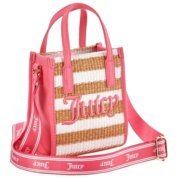 Juicy Couture Stripe Straw Mini Tote