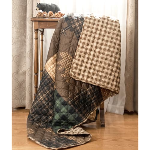 Your Lifestyle Brown Bear Cabin Quilt Set