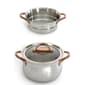 BergHOFF Ouro 18/10 Stainless Steel 3pc. Steamer Set w/ Glass Lid - image 1
