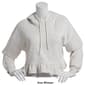 No Comment Fleece Ruffle Hem Cropped Hoodie - image 3