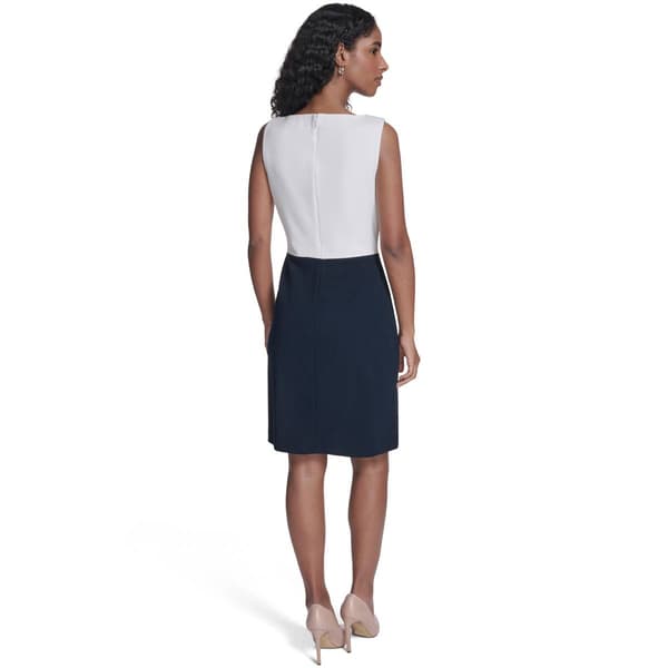 Womens Tommy Hilfiger Sleeveless Color Block Sheath Dress