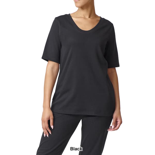 Womens HUE&#174; Elbow Sleeve Scoop Neck  PajamaTee