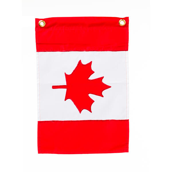Evergreen Canada Applique Garden Flag - image 