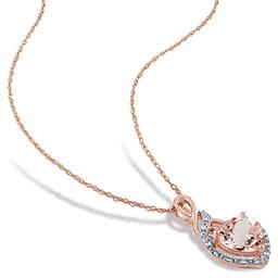 Gemstone Classics™ 10kt. Rose Gold 1/2ctw. Diamond Pendant