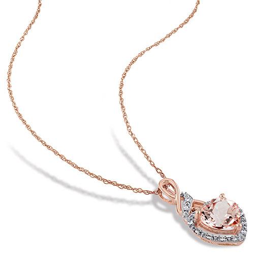 Gemstone Classics™ 10kt. Rose Gold 1/2ctw. Diamond Pendant