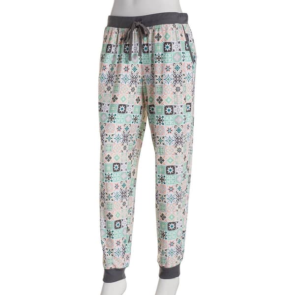 Plus Size MUK LUKS&#40;R&#41; Patchwork Cloud Knit Jogger Pajama Pants