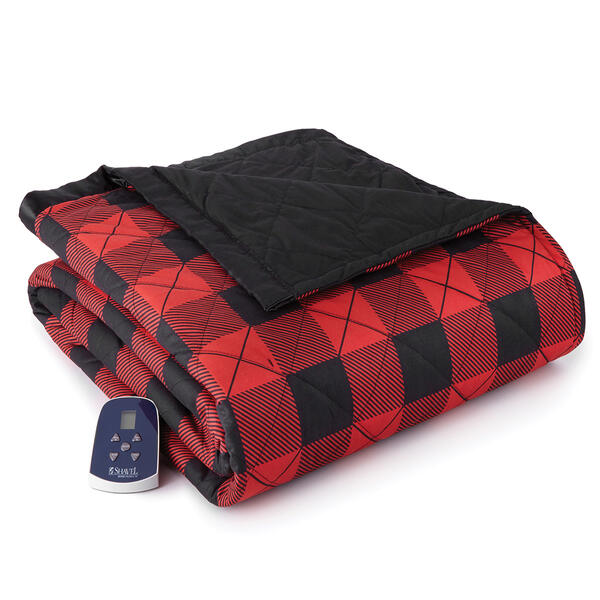 Micro Flannel&#40;R&#41; 7 Layers of Warmth&#40;R&#41; Buffalo Check Electric Blanket - image 
