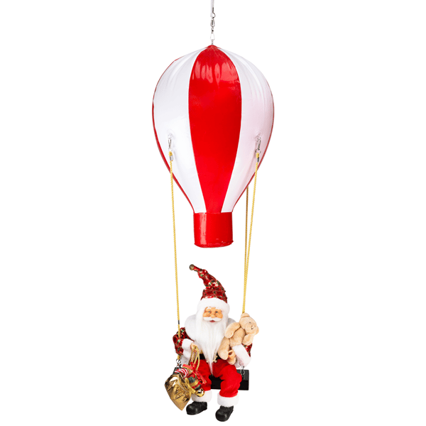 Northlight Musical Santa Claus Hot Air Balloon Christmas Decor
