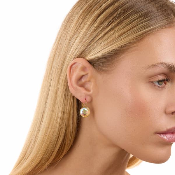 Athra 14kt. Gold over Brass Round Drop Earrings