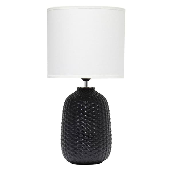 Simple Designs 20.4in. Ceramic Oblong Table Lamp - image 
