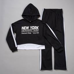 Girls (7-16) Sweet Butterfly(R) NYC Faux Layer Hoodie & Flare Pants