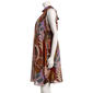 Womens Robbie Bee Sleeveless Leaf Chiffon Mock Neck A-Line Dress - image 3