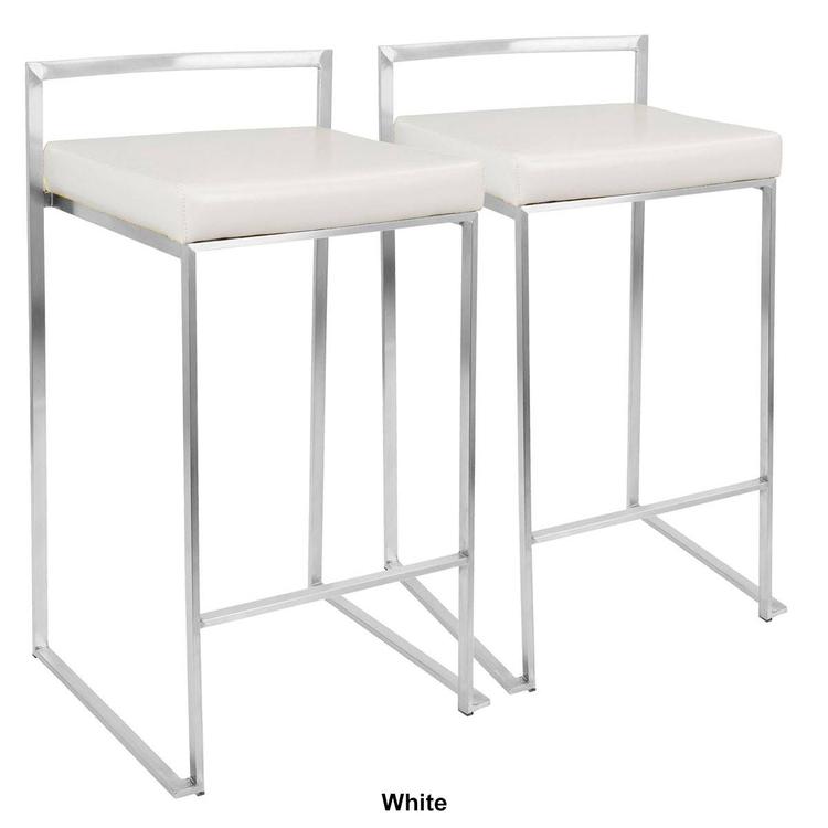 LumiSource Fuji Contemporary Stackable Counter Stools - Set of 2