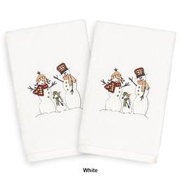 Linum Home Textiles Christmas Snow Family Hand Towel - Set of 2