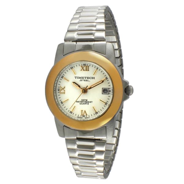 Womens TIMETECH Two-Tone Nurses Expansion Watch - 3602L - image 