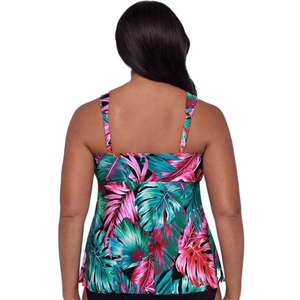 Womens TrimShaper Hot Tropical Tankini Swim Top