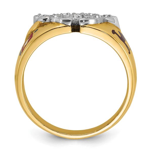 Mens Gentlemen’s Classics™ 14kt. Gold 1/5ctw Diamond Shriner Ring