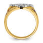 Mens Gentlemen’s Classics™ 14kt. Gold 1/5ctw Diamond Shriner Ring - image 2