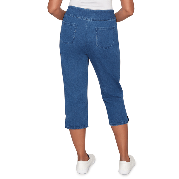 Womens Alfred Dunner Port Side Super Stretch Denim Capris