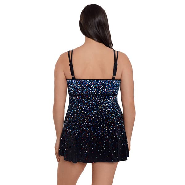 Womens Great Lengths Rainbow Sprinkle Princess Seam Swimdress