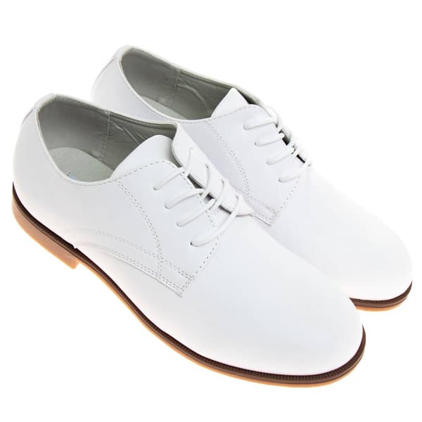 Little Boys Josmo Lace Up White Dress Oxfords