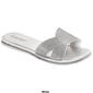Womens Ashley Blue Crisscross Shimmer Slide Sandals - image 5