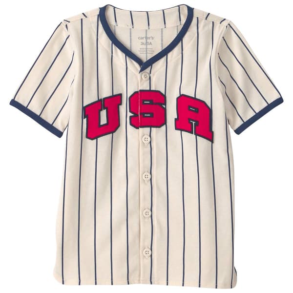Toddler Boy Carter''s(R) Striped USA Jersey - image 