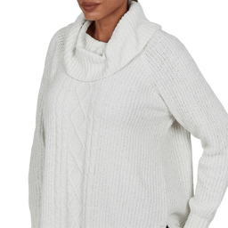 Petite Hearts of Palm Silver Linings Turtleneck Sweater