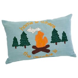 Home Where Campfire Is Decorative Pillow - 13x20