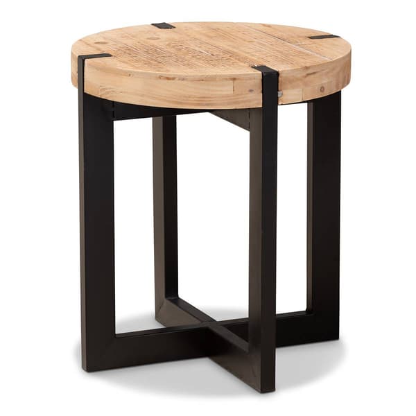 Baxton Studio Horace Natural Brown Finished Wood End Table - image 