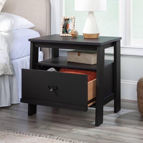 Sauder Trestle 1-Drawer Nightstand
