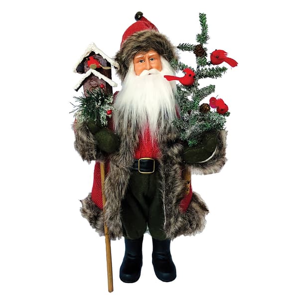 Santa's Workshop 15in. Claus and His Cardinals - image 