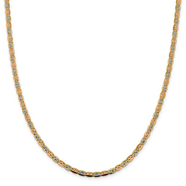 Unisex Gold Classics&#40;tm&#41; 3.8mm. 14k Tri-Color Valentino Necklace - image 