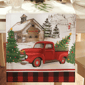 Threadmade Vintage Christmas Tree Farm Holiday Table Runner - image 2