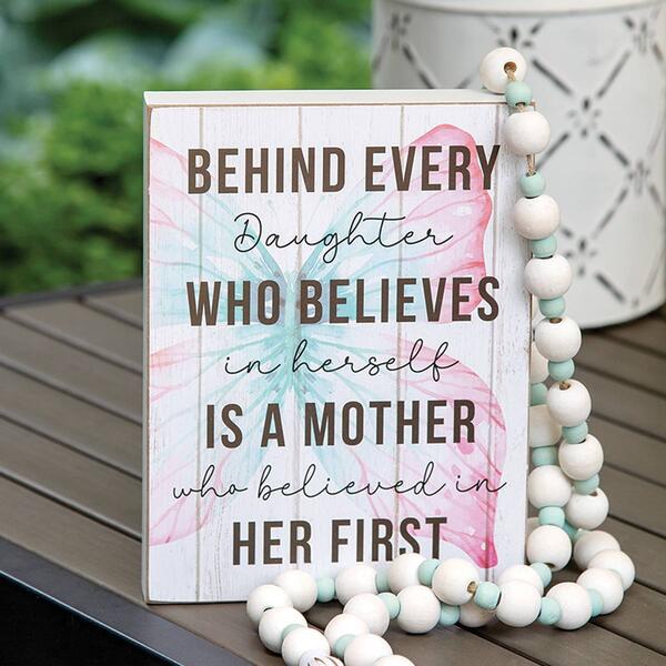 The Hearthside CollectionBehind Every Daughter Butterfly Box Sign - image 
