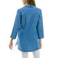 Womens Zac & Rachel 3/4 Sleeve Solid Tunic Blouse - image 2
