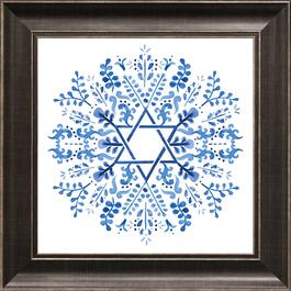 Timeless Frames&#40;R&#41; Indigo Hanukkah Framed Wall Art - 12x12