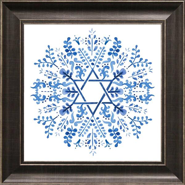 Timeless Frames&#40;R&#41; Indigo Hanukkah Framed Wall Art - 12x12 - image 
