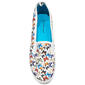 Womens Ashley Blue Canvas Butterfly Print Flats - image 3