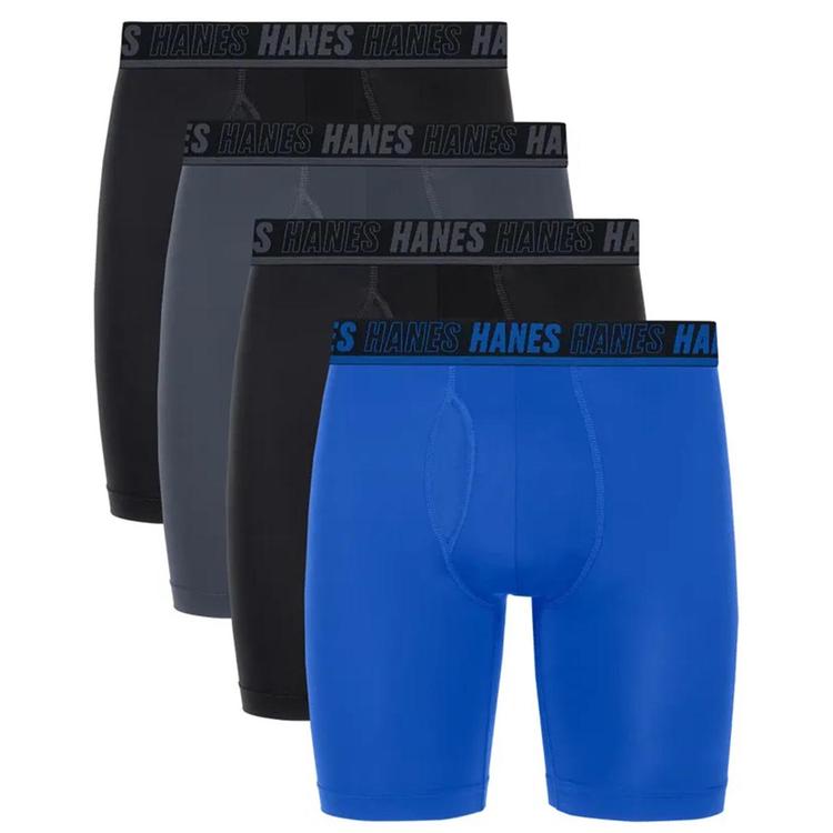 Mens 4pk. Hanes(R) Moves Long Leg Boxer Briefs