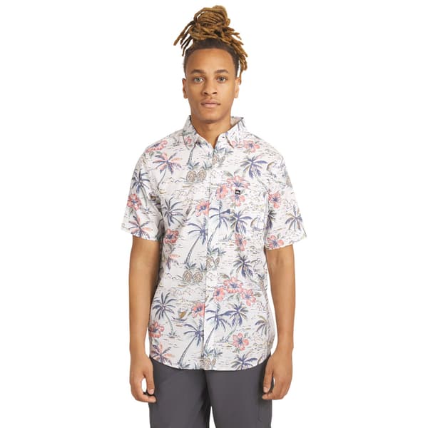 Mens Quiksilver Tropic Point Button Down Shirt - image 